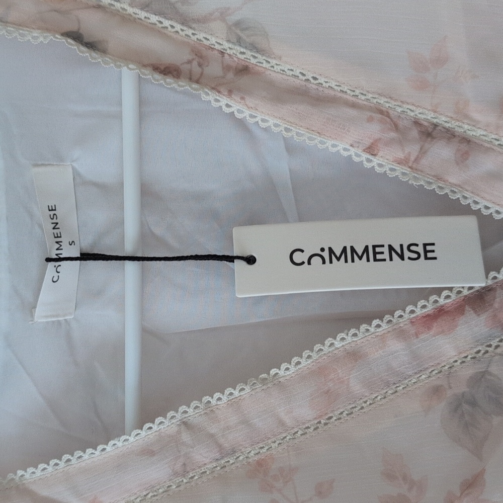 Commense Floral Chiffon Dress - Size S - Picture 8 of 9